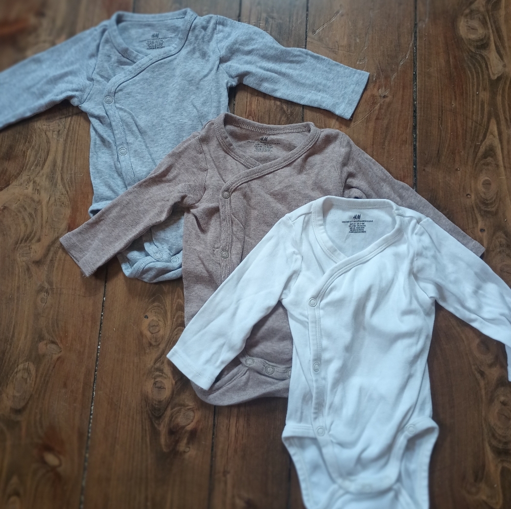 Three Organic Cotton Onesies